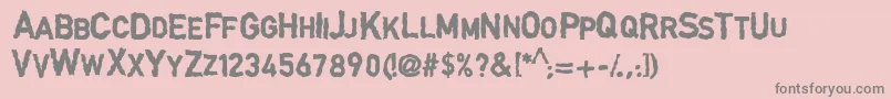 DingarbageschriftBold Font – Gray Fonts on Pink Background