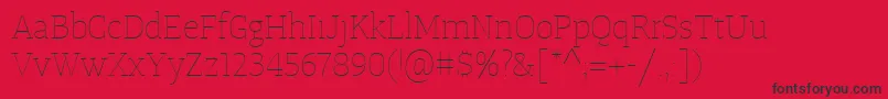 TangerserifmediumulUltralight Font – Black Fonts on Red Background