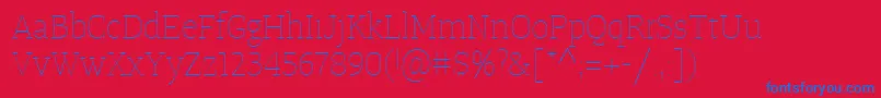 TangerserifmediumulUltralight Font – Blue Fonts on Red Background