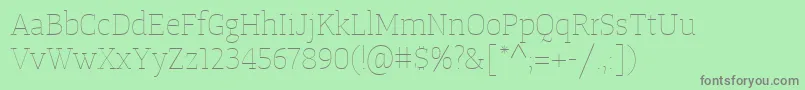 fuente TangerserifmediumulUltralight – Fuentes Grises Sobre Fondo Verde
