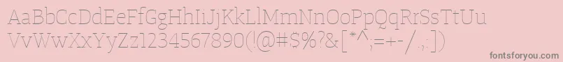 Шрифт TangerserifmediumulUltralight – серые шрифты на розовом фоне