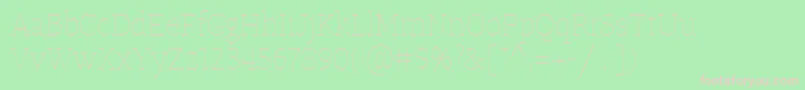 TangerserifmediumulUltralight Font – Pink Fonts on Green Background