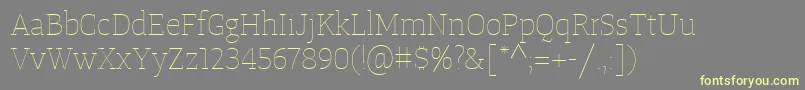 fuente TangerserifmediumulUltralight – Fuentes Amarillas Sobre Fondo Gris