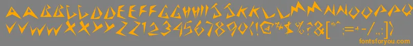 StingerRegular-Schriftart – Orangefarbene Schriften auf grauem Hintergrund