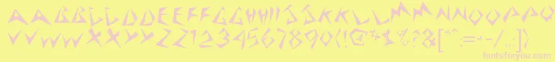 StingerRegular Font – Pink Fonts on Yellow Background