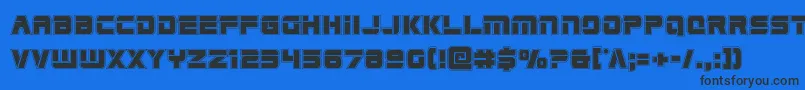 Edgeraceracad Font – Black Fonts on Blue Background