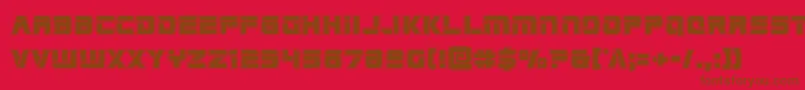Edgeraceracad Font – Brown Fonts on Red Background