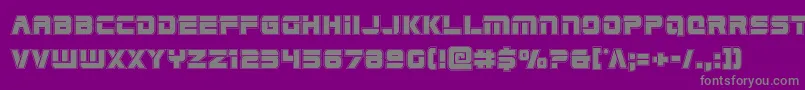 Edgeraceracad Font – Gray Fonts on Purple Background