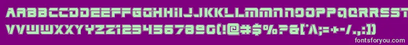 Edgeraceracad Font – Green Fonts on Purple Background