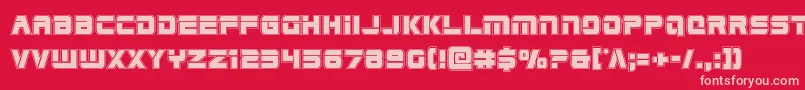 Edgeraceracad Font – Pink Fonts on Red Background