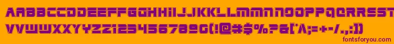 Edgeraceracad Font – Purple Fonts on Orange Background
