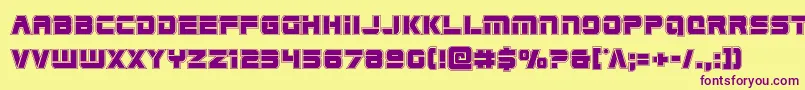 Edgeraceracad Font – Purple Fonts on Yellow Background