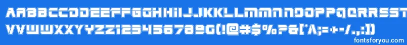 フォントEdgeraceracad – 青い背景に白い文字