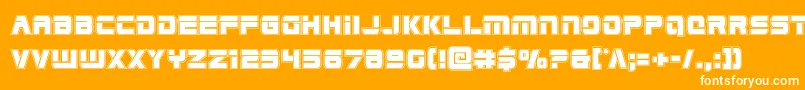 Edgeraceracad Font – White Fonts on Orange Background