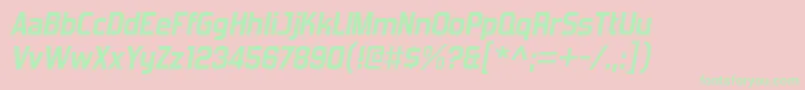 ForgottenfuturistrgBolditalic Font – Green Fonts on Pink Background