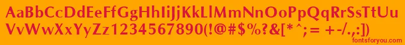 OklahomaBold Font – Red Fonts on Orange Background