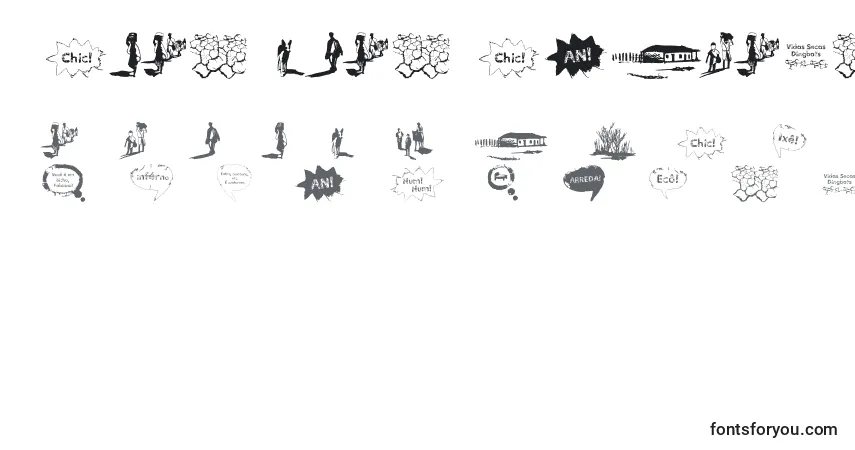 Czcionka VidasSecasDingbats – alfabet, cyfry, specjalne znaki