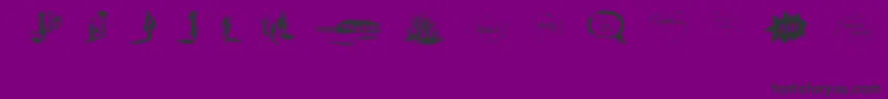 Шрифт VidasSecasDingbats – чёрные шрифты на фиолетовом фоне
