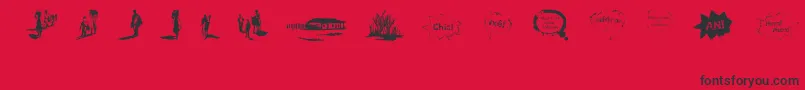 VidasSecasDingbats Font – Black Fonts on Red Background