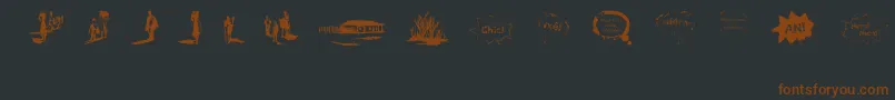 VidasSecasDingbats Font – Brown Fonts on Black Background
