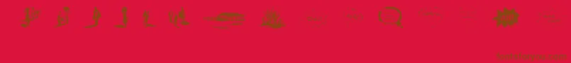 fuente VidasSecasDingbats – Fuentes Marrones Sobre Fondo Rojo