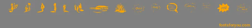 VidasSecasDingbats Font – Orange Fonts on Gray Background
