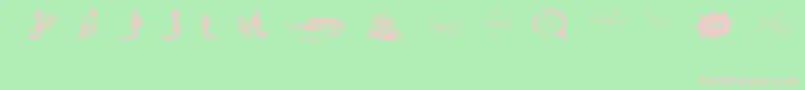 VidasSecasDingbats Font – Pink Fonts on Green Background