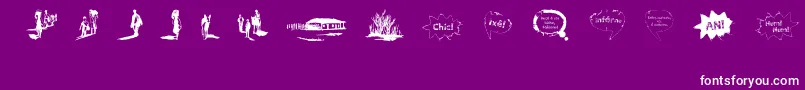 VidasSecasDingbats Font – White Fonts on Purple Background
