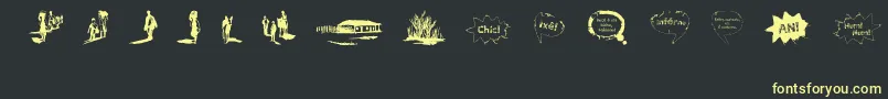 VidasSecasDingbats Font – Yellow Fonts on Black Background