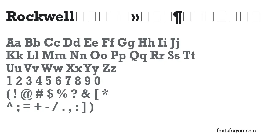 RockwellРџРѕР»СѓР¶РёСЂРЅС‹Р№ Font – alphabet, numbers, special characters