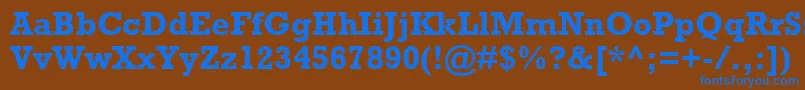 RockwellРџРѕР»СѓР¶РёСЂРЅС‹Р№ Font – Blue Fonts on Brown Background