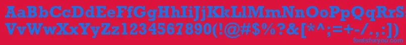 RockwellРџРѕР»СѓР¶РёСЂРЅС‹Р№ Font – Blue Fonts on Red Background