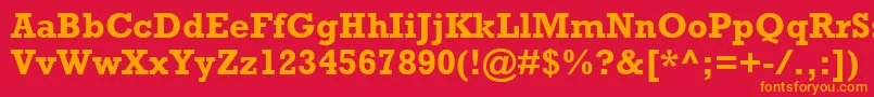 RockwellРџРѕР»СѓР¶РёСЂРЅС‹Р№ Font – Orange Fonts on Red Background