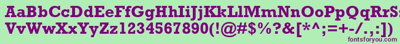 RockwellРџРѕР»СѓР¶РёСЂРЅС‹Р№ Font – Purple Fonts on Green Background