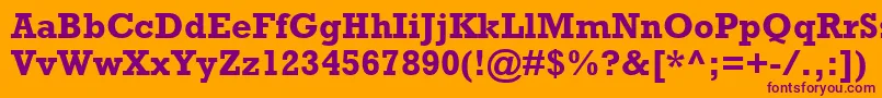 RockwellРџРѕР»СѓР¶РёСЂРЅС‹Р№ Font – Purple Fonts on Orange Background