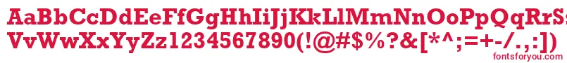 RockwellРџРѕР»СѓР¶РёСЂРЅС‹Р№ Font – Red Fonts on White Background