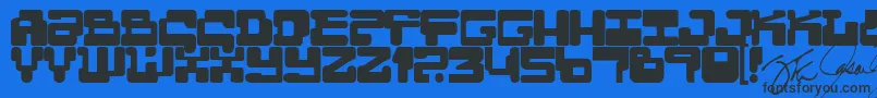 Moulti Font – Black Fonts on Blue Background