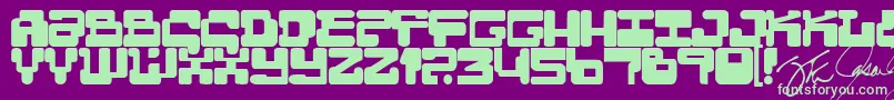 Moulti Font – Green Fonts on Purple Background