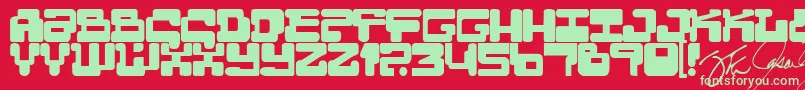 Moulti Font – Green Fonts on Red Background