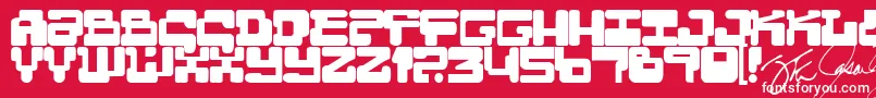 Moulti Font – White Fonts on Red Background