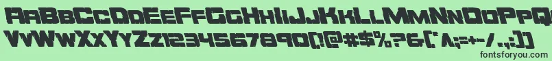 Orecrusherleft Font – Black Fonts on Green Background