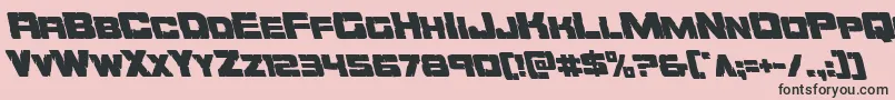 Orecrusherleft Font – Black Fonts on Pink Background