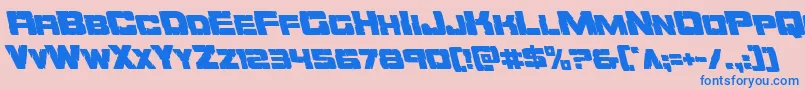 Orecrusherleft Font – Blue Fonts on Pink Background