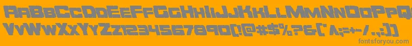 Orecrusherleft Font – Gray Fonts on Orange Background