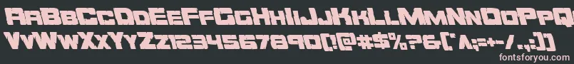 Orecrusherleft Font – Pink Fonts on Black Background