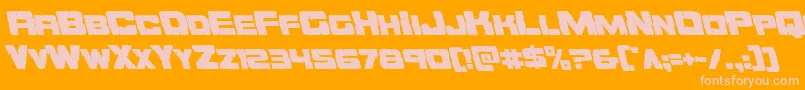 Orecrusherleft Font – Pink Fonts on Orange Background