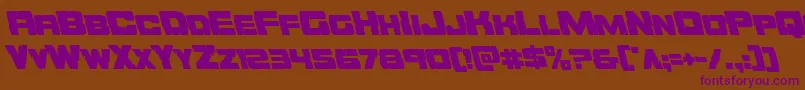 Orecrusherleft Font – Purple Fonts on Brown Background