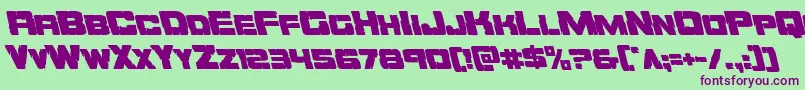 Orecrusherleft Font – Purple Fonts on Green Background