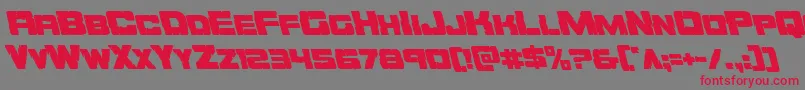 Orecrusherleft Font – Red Fonts on Gray Background