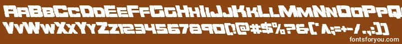 Orecrusherleft Font – White Fonts on Brown Background